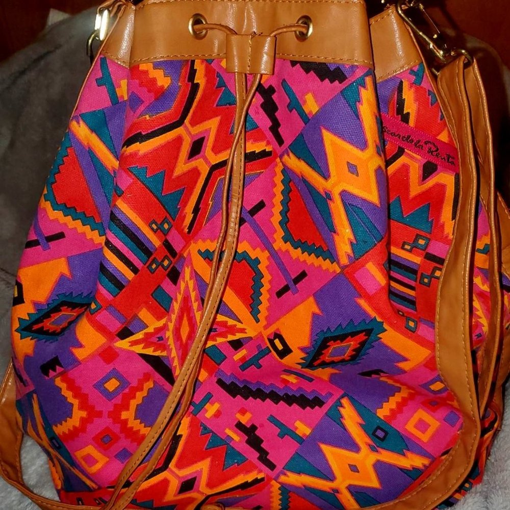*Vintage* Oscar De La Renta *Rare* Aztec Print Bag Purse